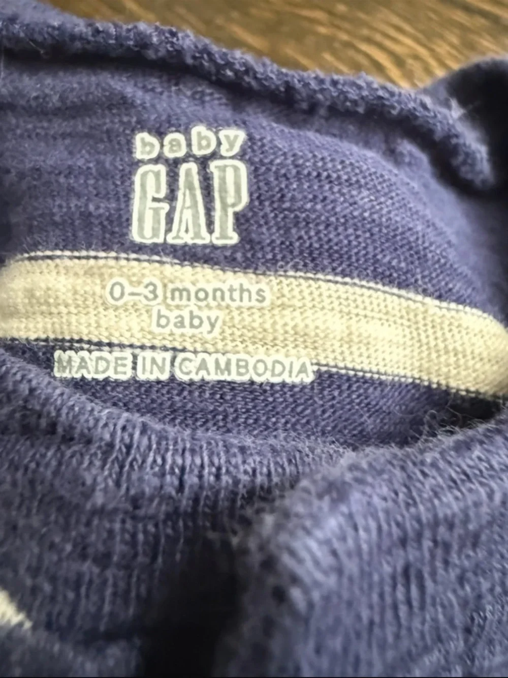 Baby GAP Baby Navy and White Striped Romper